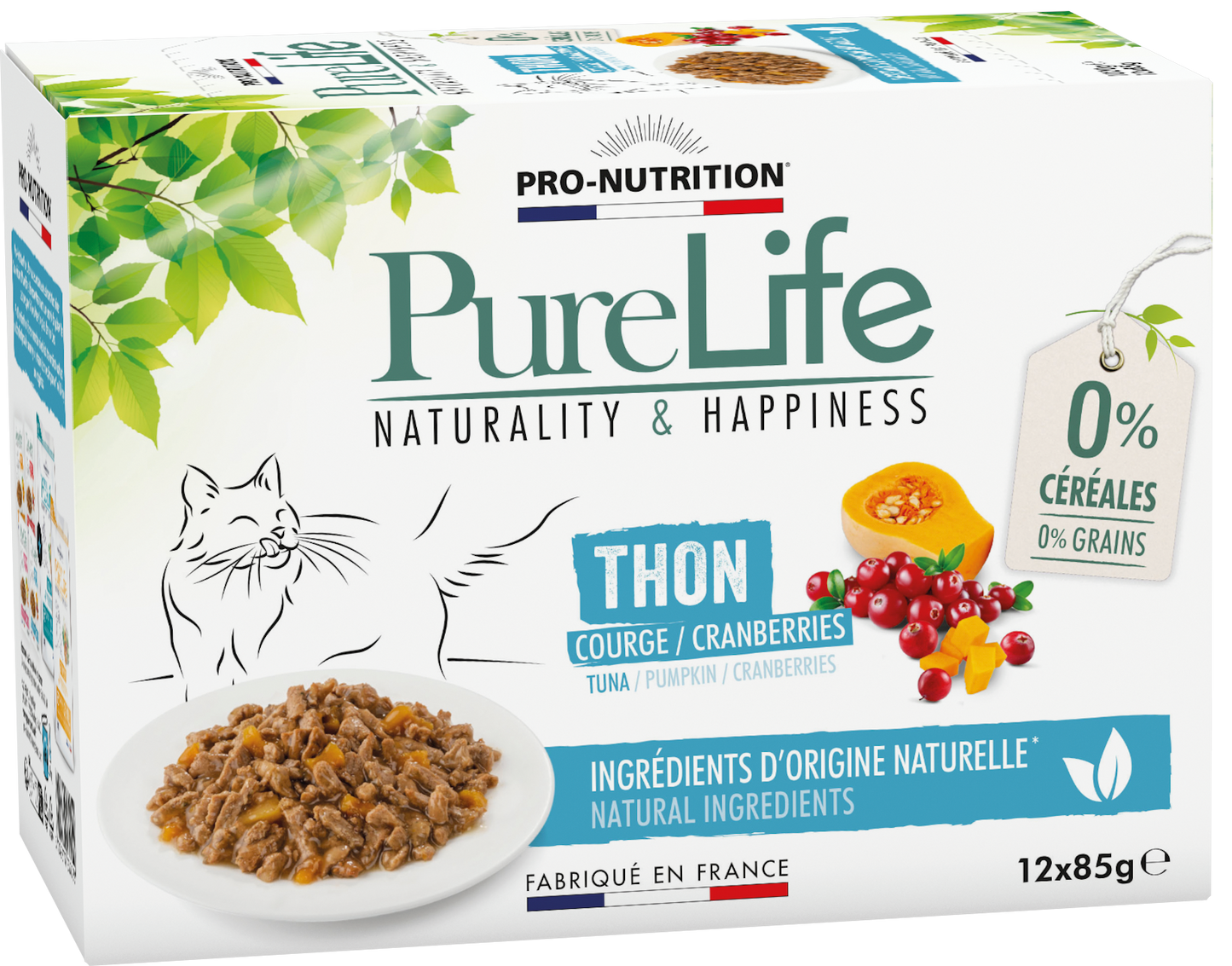 Pâtée pour chat au thon – PURE LIFE WET THON (x12 pochons)