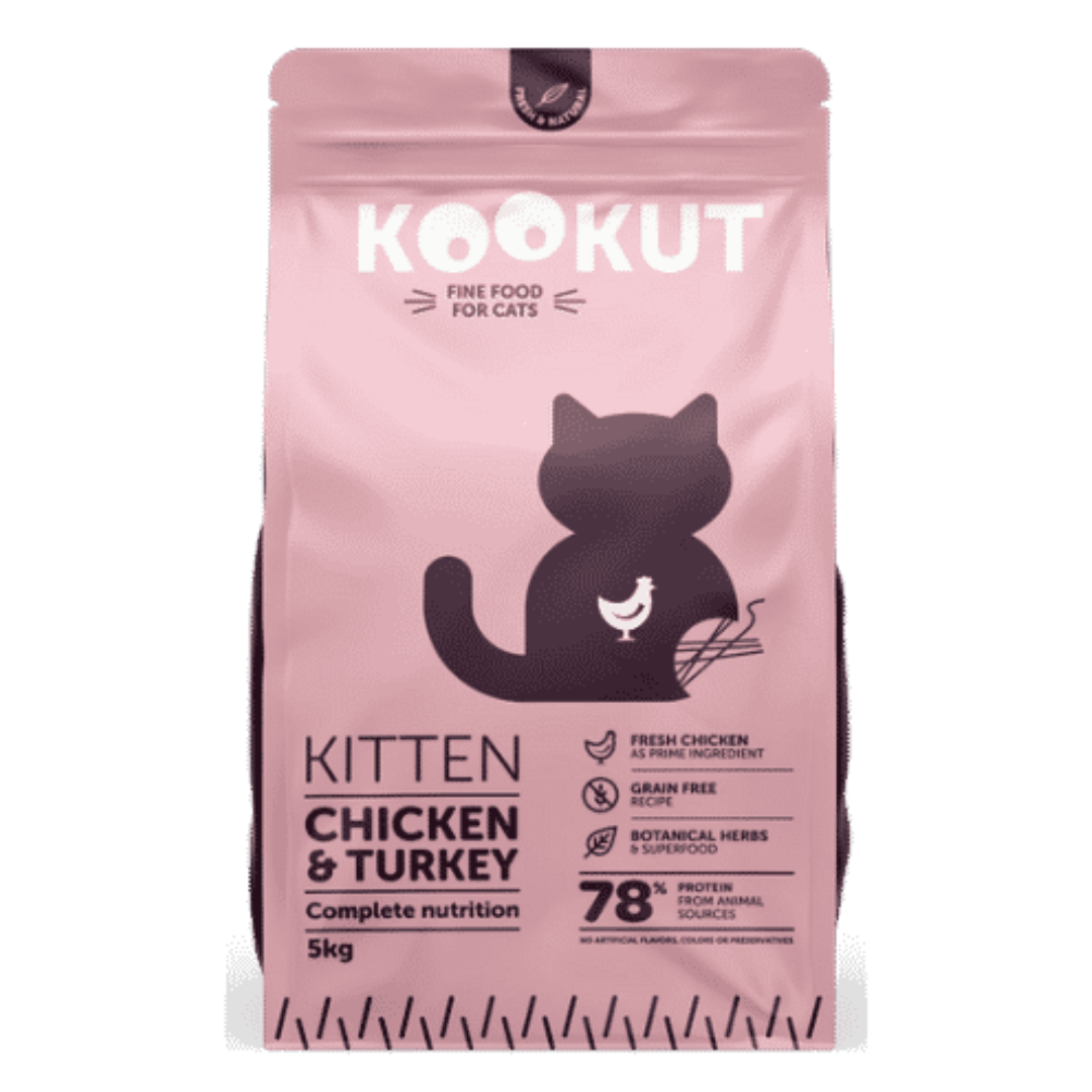 Croquettes poulet et dinde Kookut | CHATON (2 tailles)
