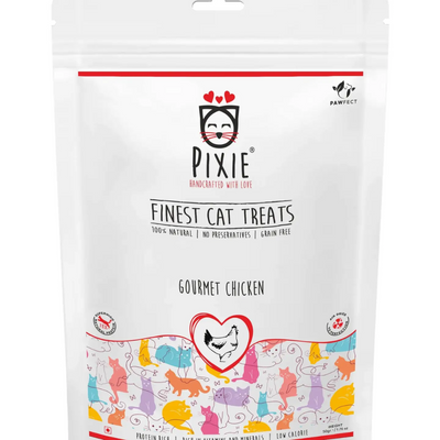 Friandises PIXIE pour chat - Poulet séché à l'air 50 gr.
