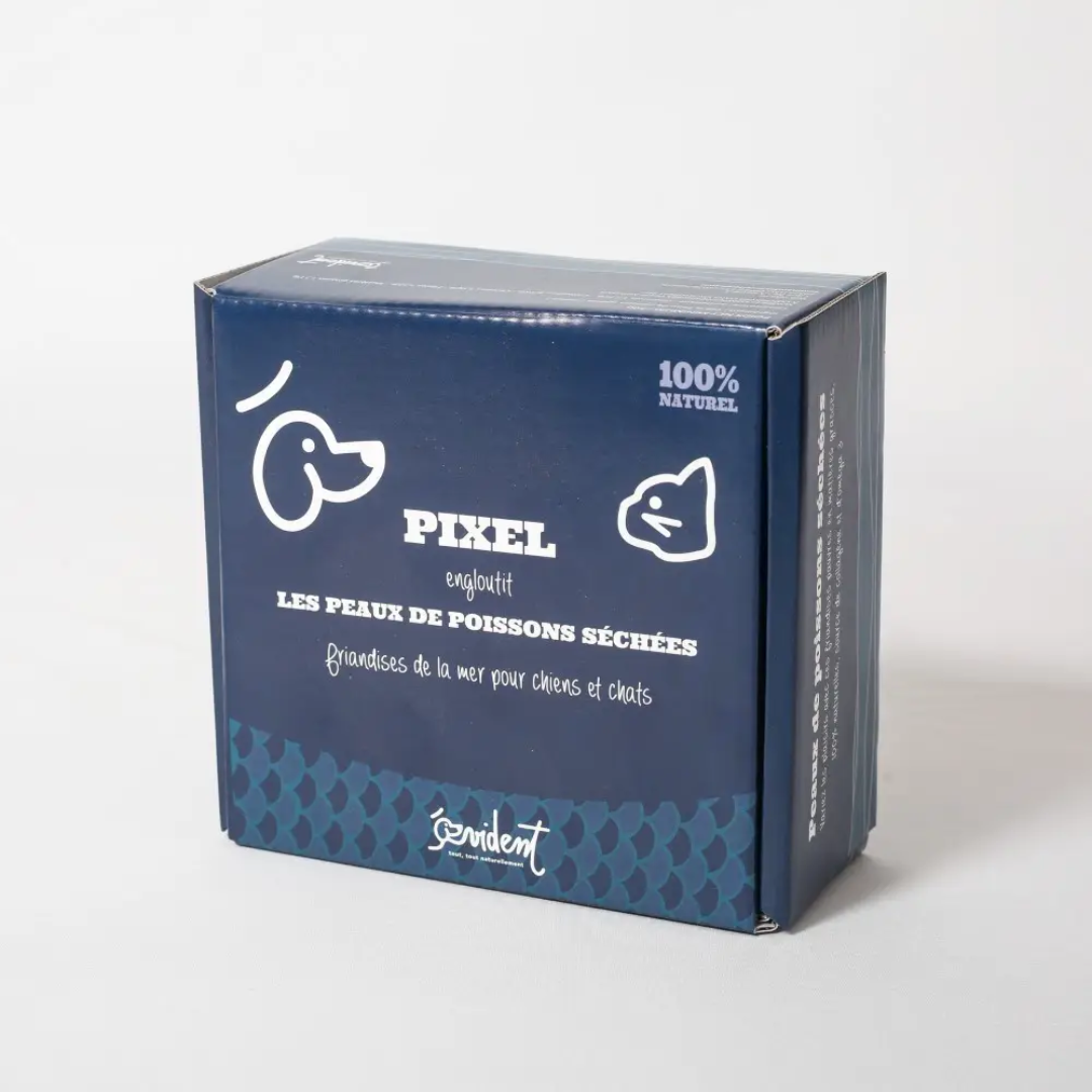 Friandises pour chats&chiens PIXEL - Peaux de morue deshydratées 40G