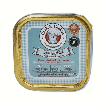 Pâtée pour chats Cooka's Cookies Poulet et Catnip (100gr)