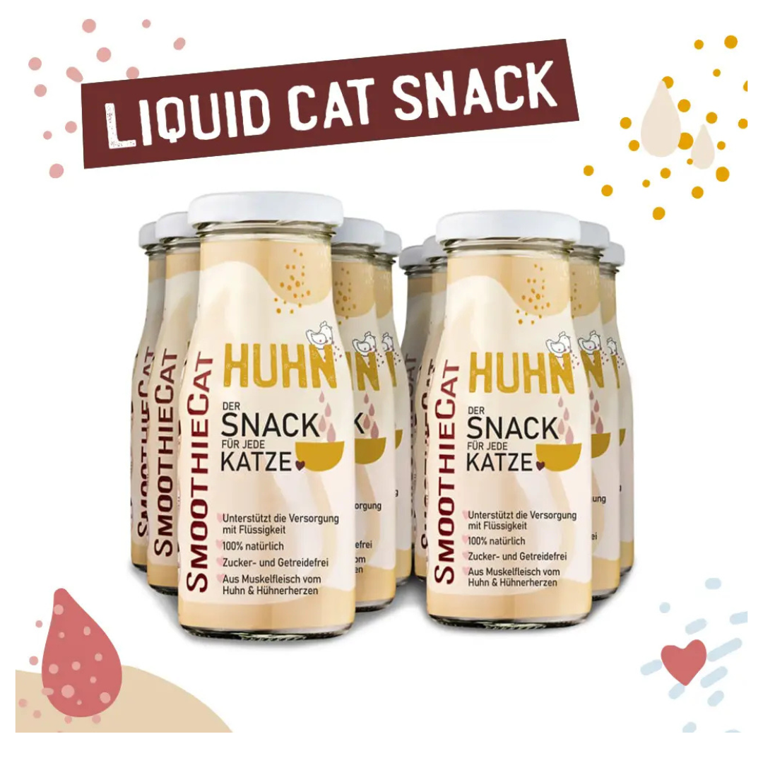 Smoothie pour chat, poulet, collation naturelle pour chats, sans sucre