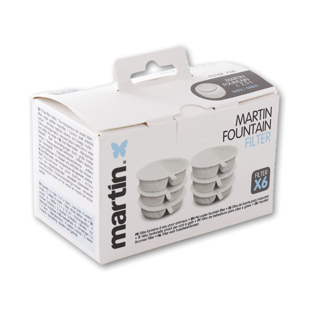 Lot de 6 filtres Martin Fountain