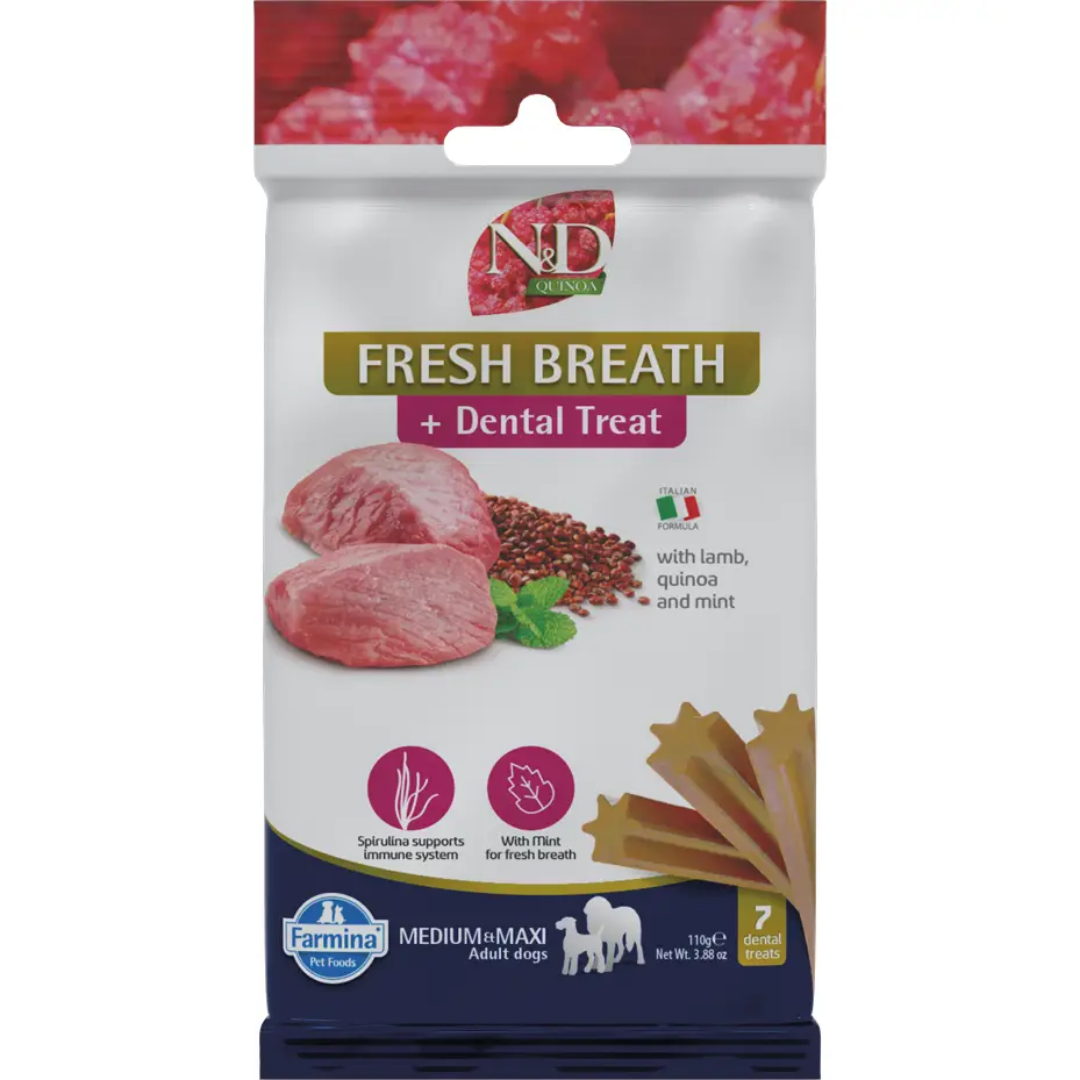 Dental haleine fraîche au Quinoa N&D – Adulte Medium/Maxi 100 g