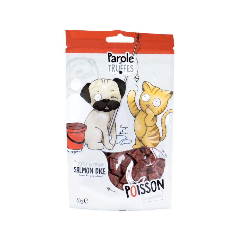 Friandises Salmon Dice – Cube de saumon Parole de Truffes | CHAT & CHIEN