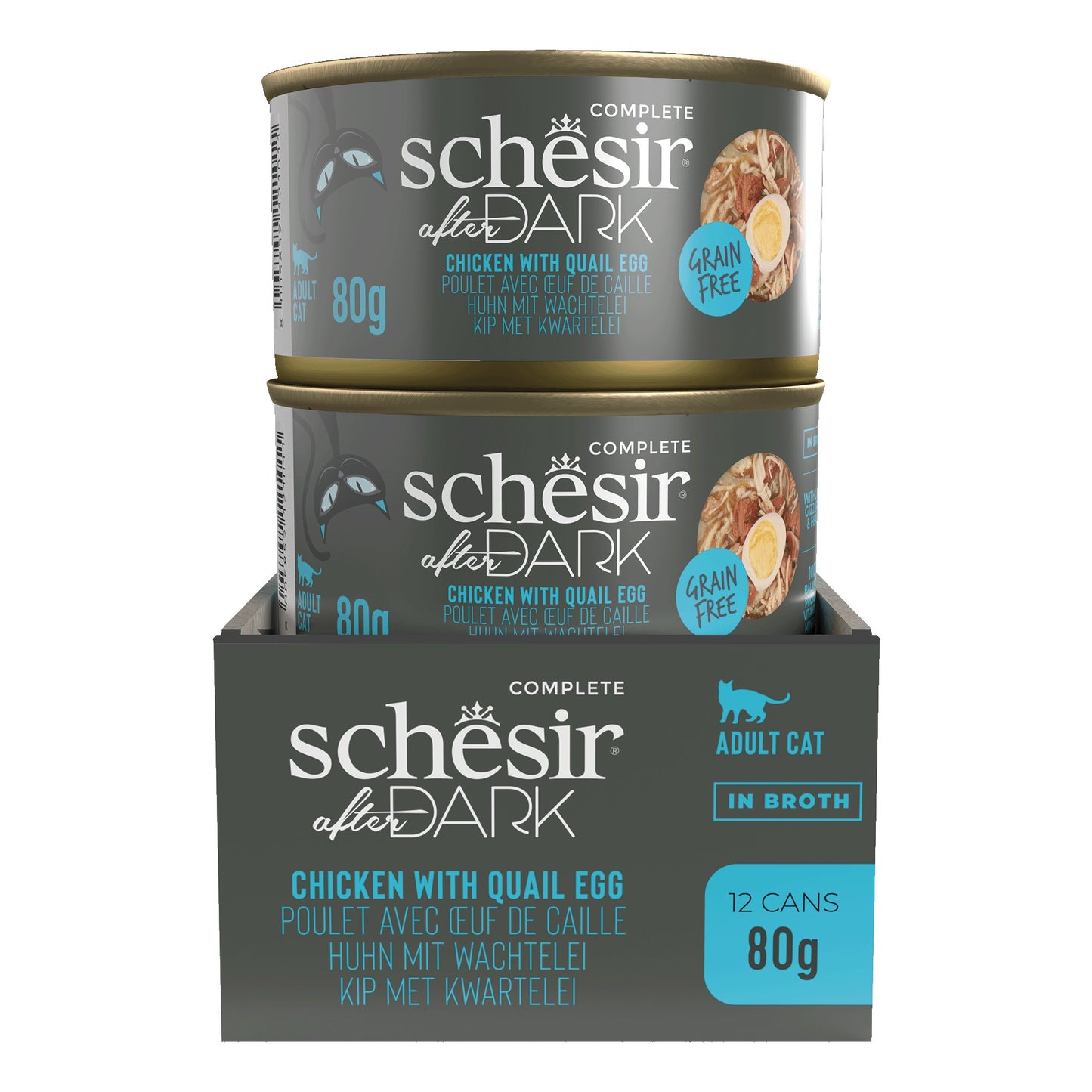 Bouillon Schésir - AFTER DARK POULET-ŒUF | 80gr | CHAT