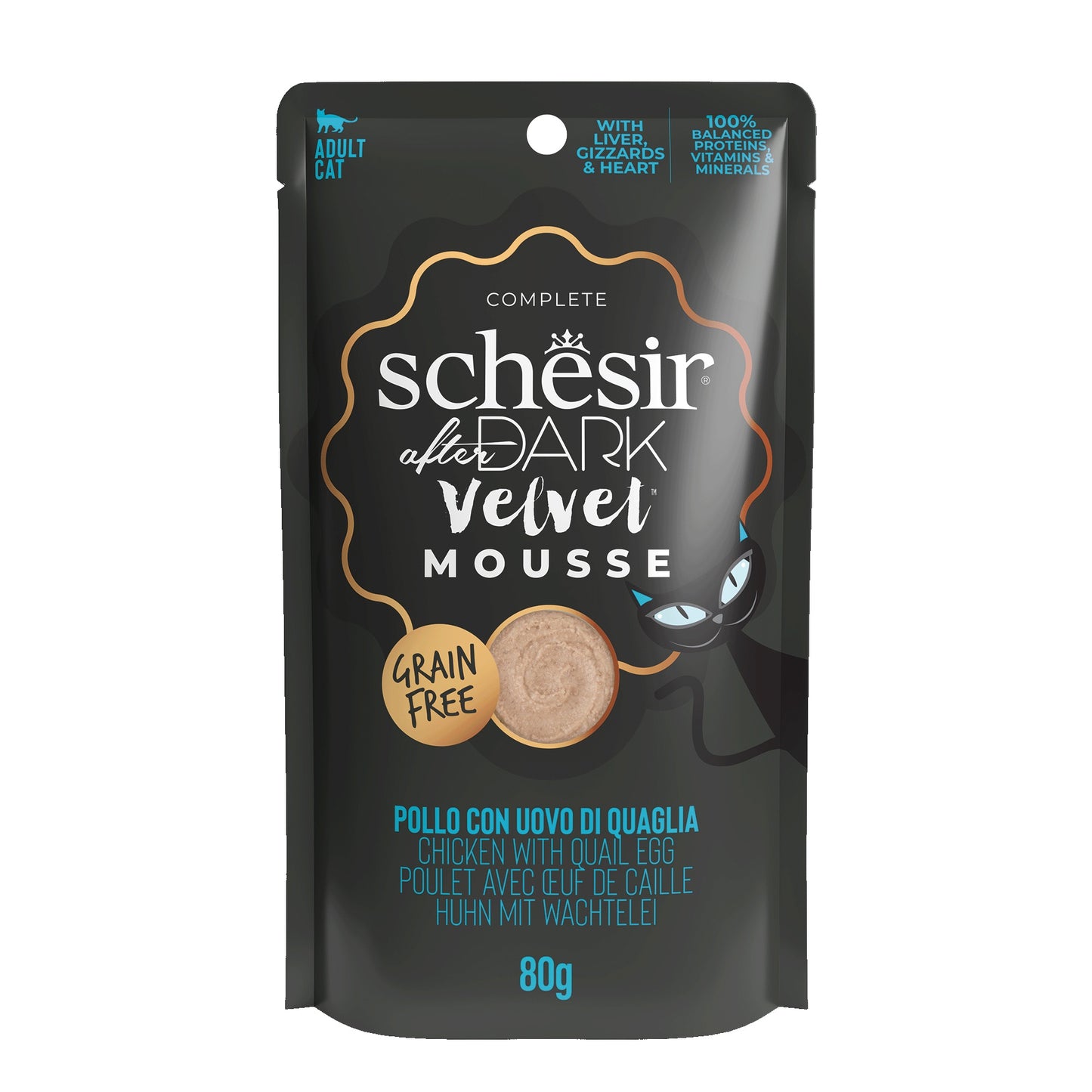 Mousse Schésir - AFTER DARK POULET ŒUF | 80gr | CHAT