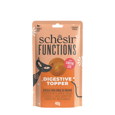 Schésir fonctions digestives TOPPER à la citrouille & herbe de blé | 40g | CHAT