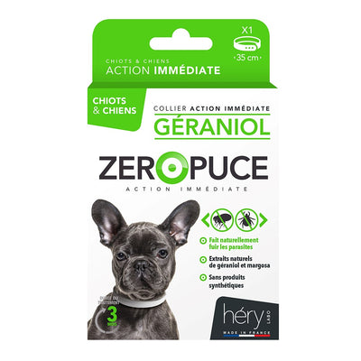 Collier antiparasitaires au Géraniol BIO ZERO PUCE | CHIOT & CHIEN