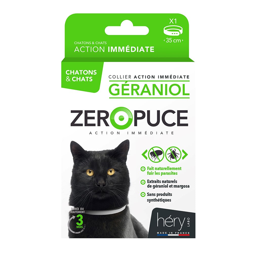 Collier antiparasitaires au Géraniol BIO ZERO PUCE | CHAT & CHATON