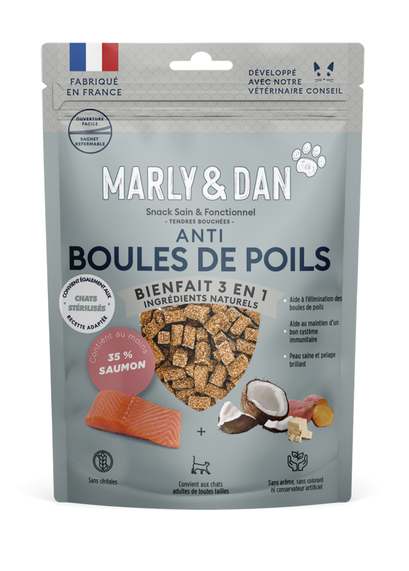 Friandises Marly & Dan Tendres Bouchées « Boules de poils » | CHAT | 40g