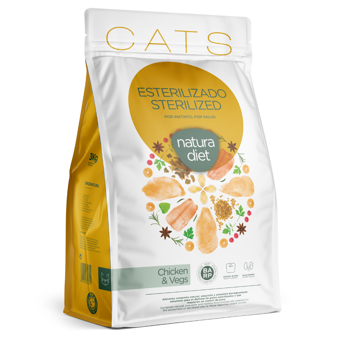 Croquettes poulet NATURA DIET| CHAT ADULTE stérilisé | 3 kg