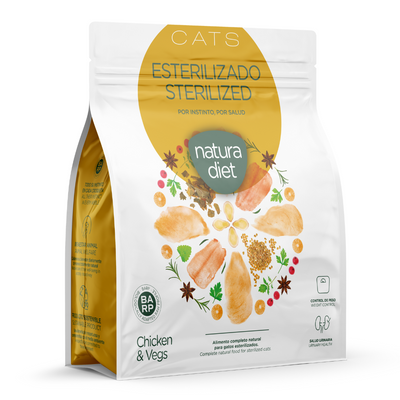 Croquettes poulet NATURA DIET| CHAT ADULTE stérilisé | 400 g