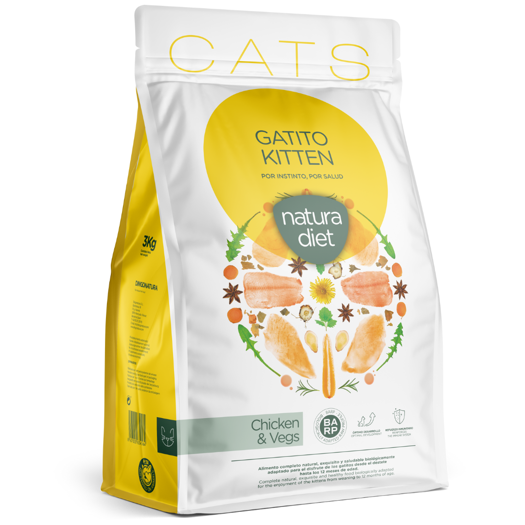 Croquettes poulet NATURA DIET| CHATON | 3 kg