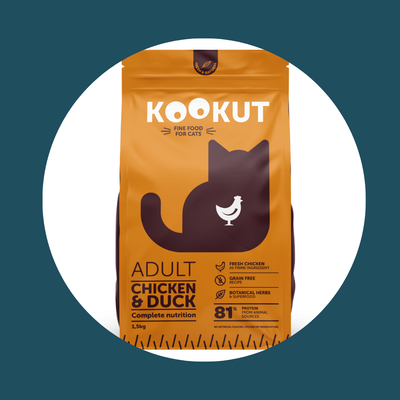 Croquettes poulet et canard Kookut | CHAT (2 tailles)