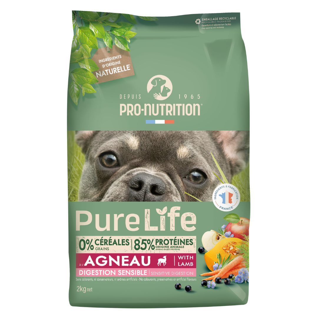 Croquettes sans céréales Pure Life | ADULTE | CHIEN SENSIBLE | 2 kg