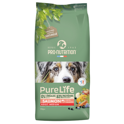 Croquettes sans céréales Pure Life | CHIEN ADULTE | MEDIUM | 12 kg