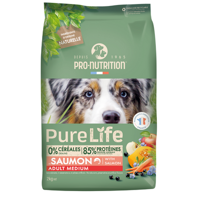 Croquettes sans céréales Pure Life | CHIEN ADULTE | MEDIUM | 2 kg