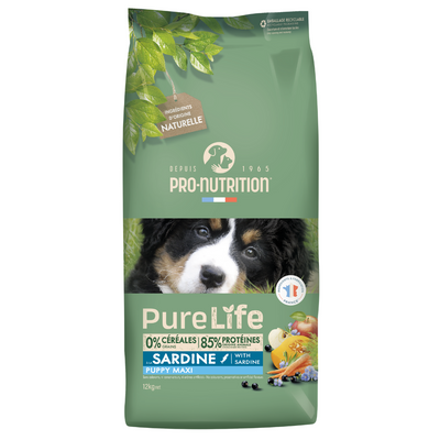 Croquettes sans céréales Pure Life | CHIOT | MAXI | 12Kg