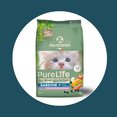Croquettes sans céréales Pure Life à la sardine | CHATON (2 tailles)