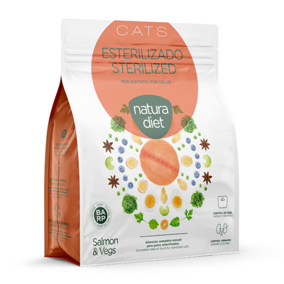 Croquettes saumon NATURA DIET| CHAT ADULTE stérilisé | 400 g