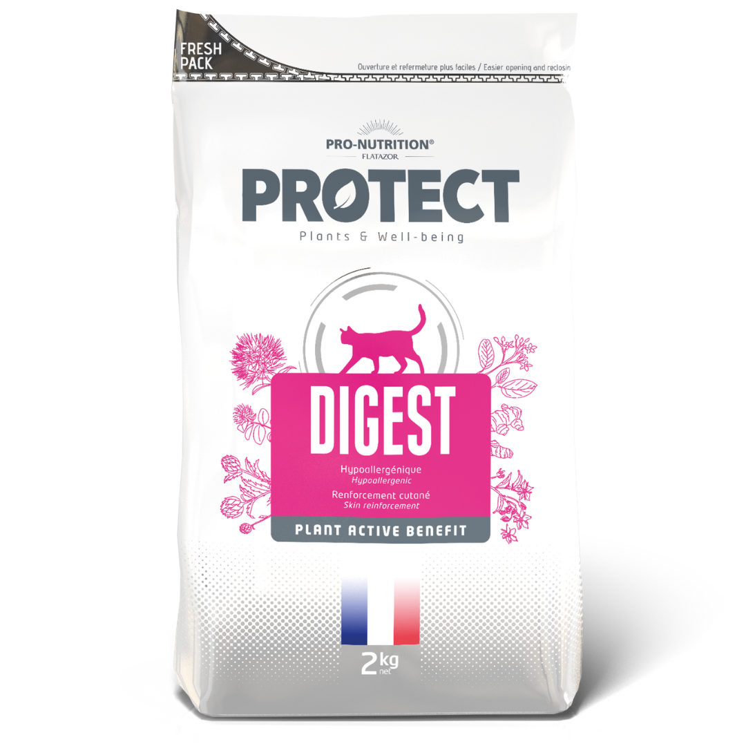 Croquettes vétérinaires pour chat PROTECT | DIGEST | 2Kg