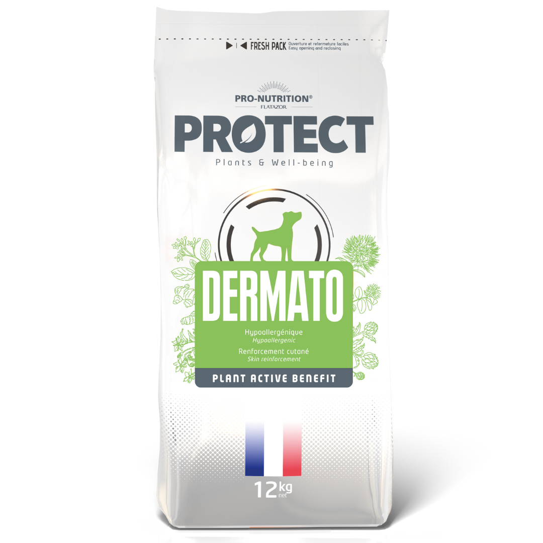 Croquettes vétérinaires pour chien PROTECT | DERMATO | 12Kg