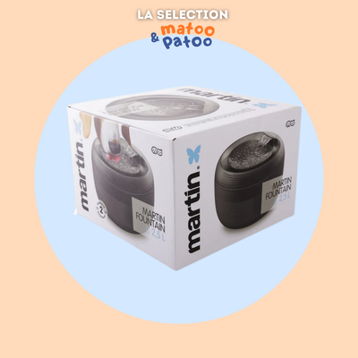 Fontaine à eau noire – chiens chats – Martin Sellier | 2.5L