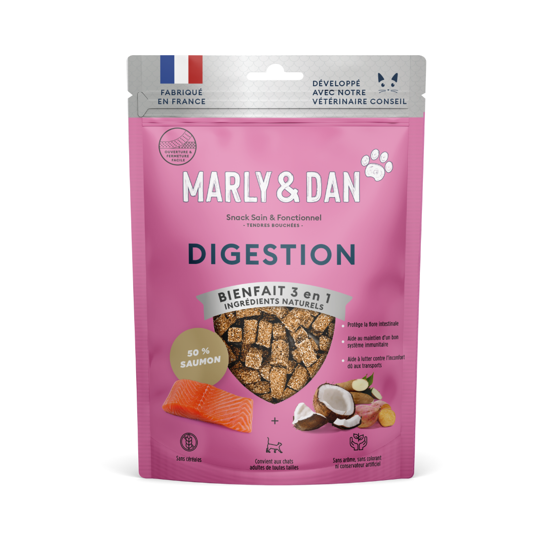 Friandises Marly&Dan Tendres Bouchées Digestion | Chat | 40g