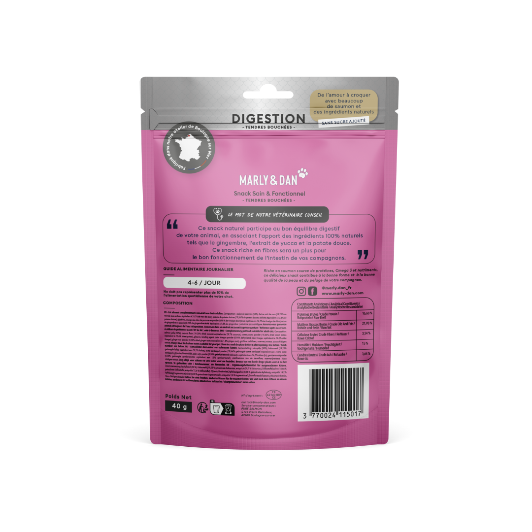 Friandises Marly&Dan Tendres Bouchées Digestion | Chat | 40g