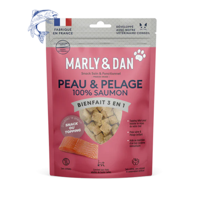 Friandises Marly & Dan Freeze Dried « Peau & Pelage » | CHAT | 40g