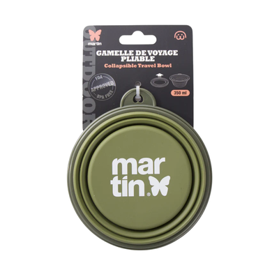 Gamelle de voyage en silicone kaki – Martin Sellier | 350ml ou 1L