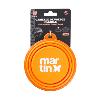 Gamelle de voyage en silicone orange – Martin Sellier | 350ml ou 1L