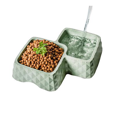 Gamelle double en bambou pour chats & chiens - antidérapante