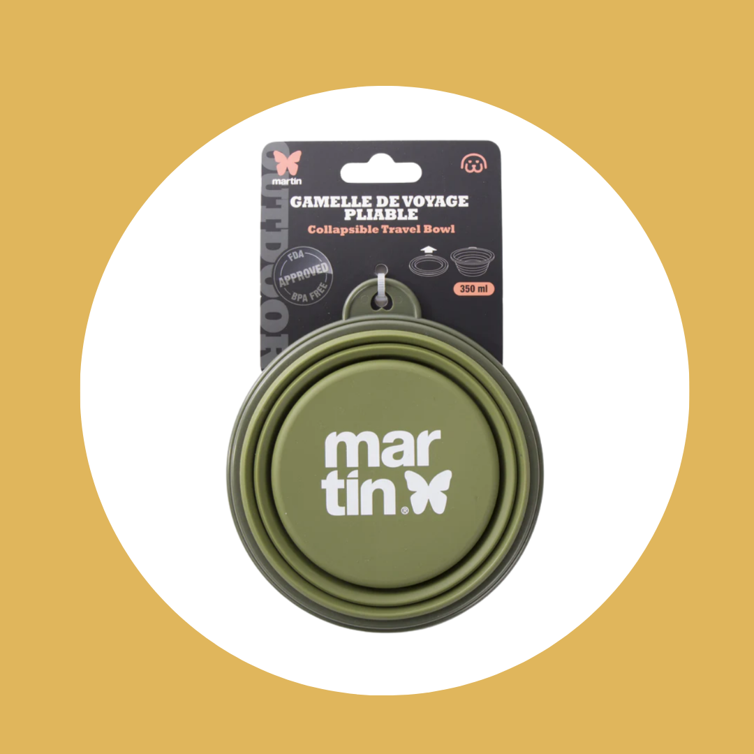 Gamelle de voyage en silicone kaki – Martin Sellier | 350ml ou 1L
