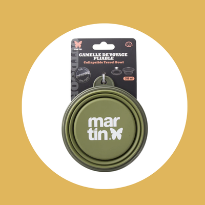 Gamelle de voyage en silicone kaki – Martin Sellier | 350ml ou 1L
