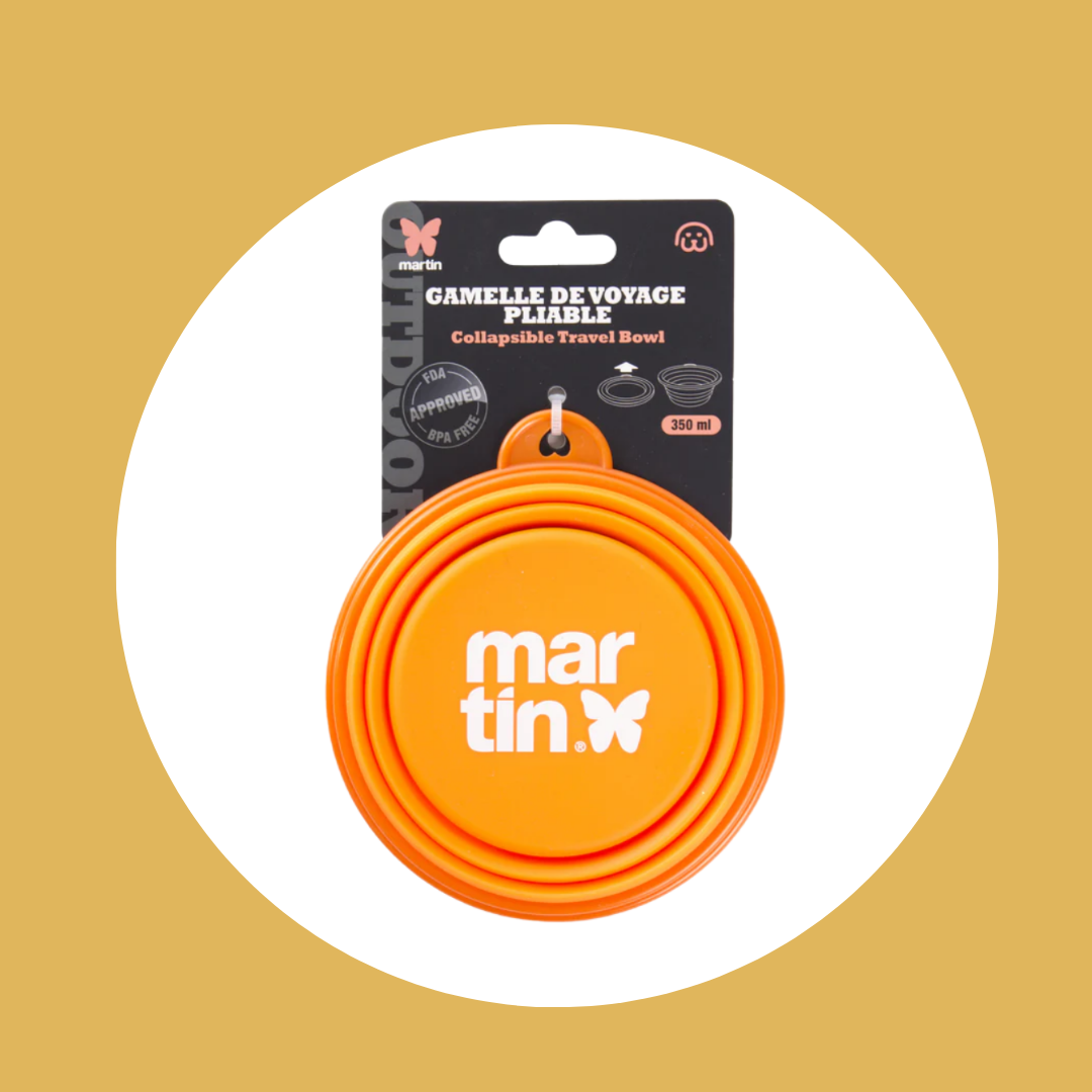 Gamelle de voyage en silicone orange – Martin Sellier | 350ml ou 1L