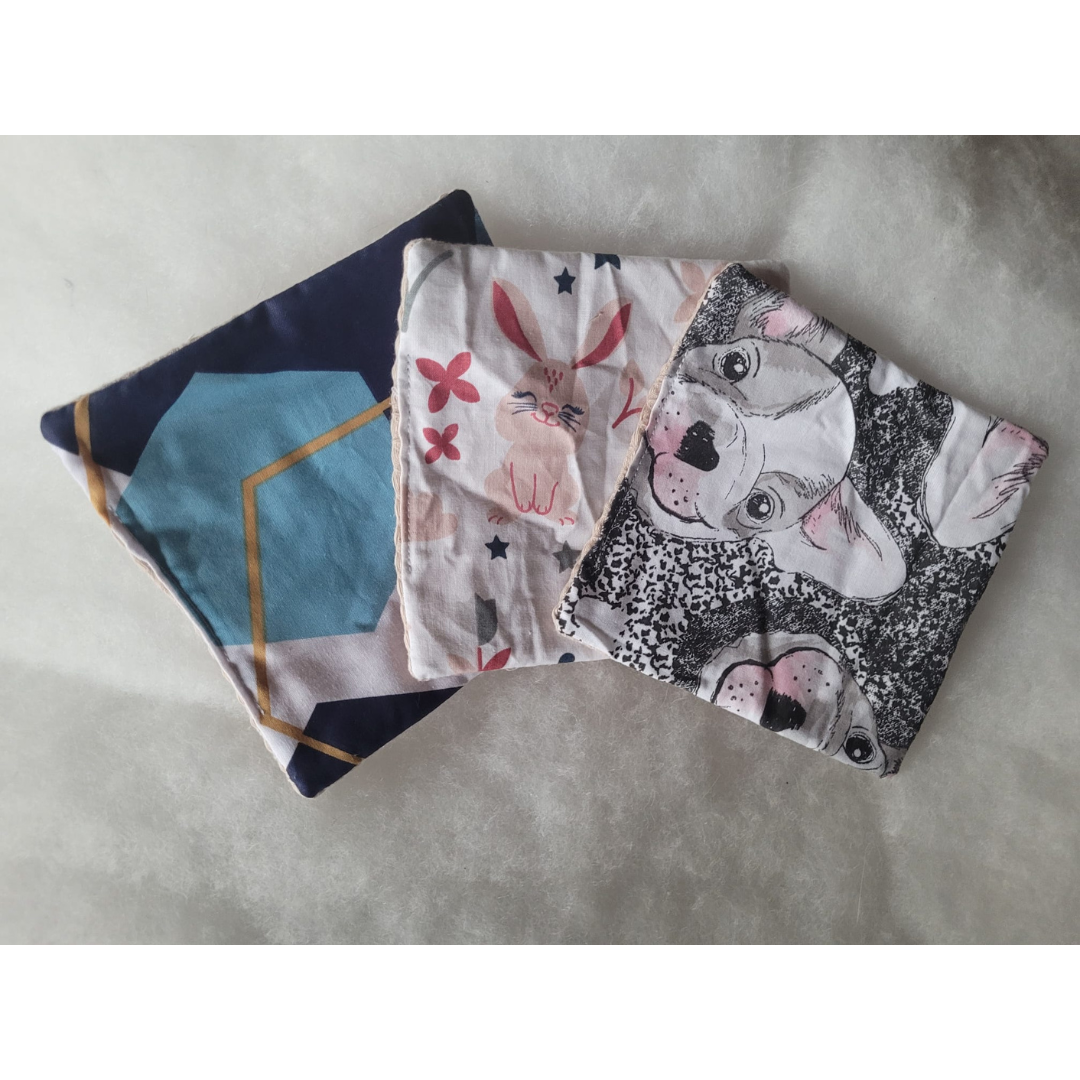 Lingettes lavables artisanales pour chats & chiens