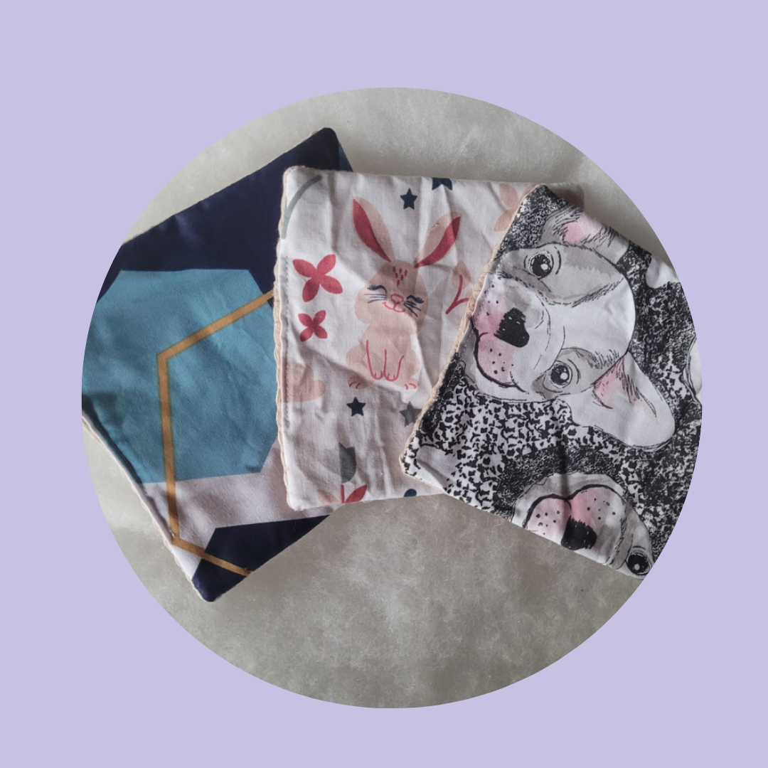 Lingettes lavables artisanales pour chats & chiens