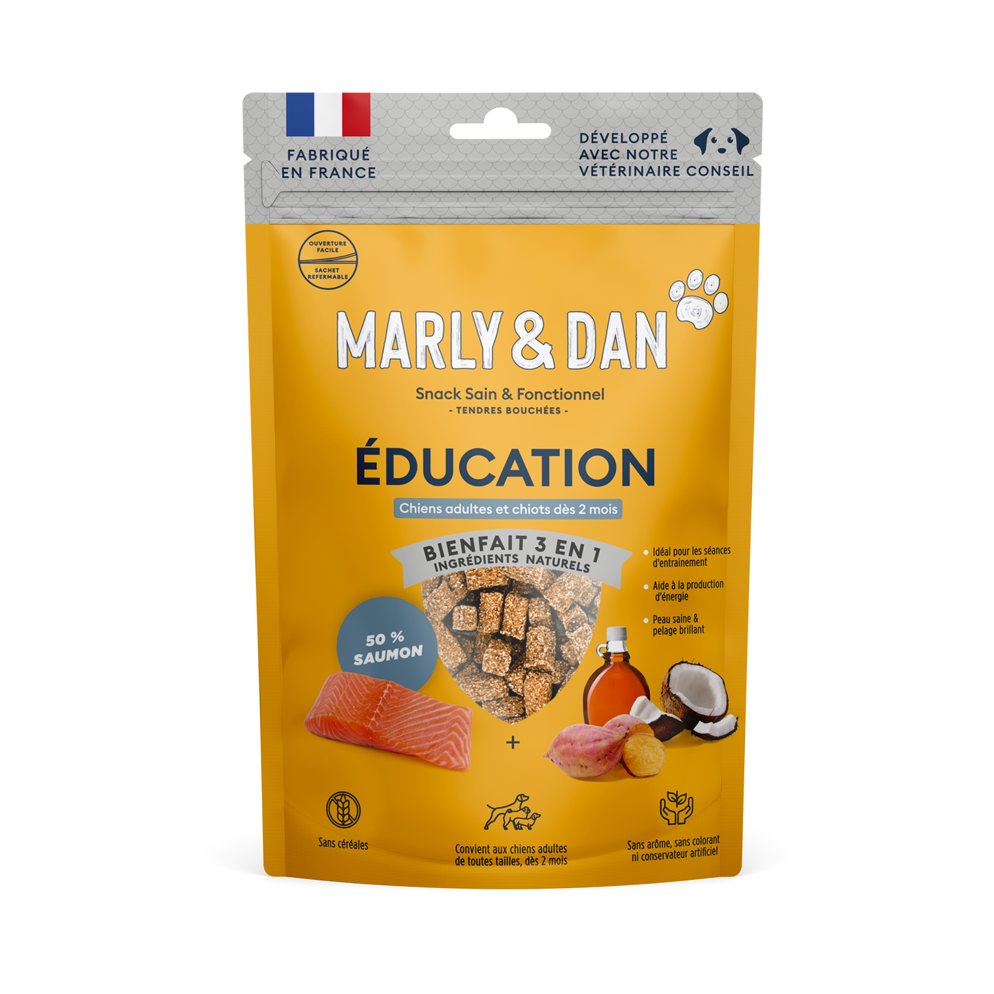 Friandises Marly & Dan Tendres bouchées « Education» | CHIEN | 100g