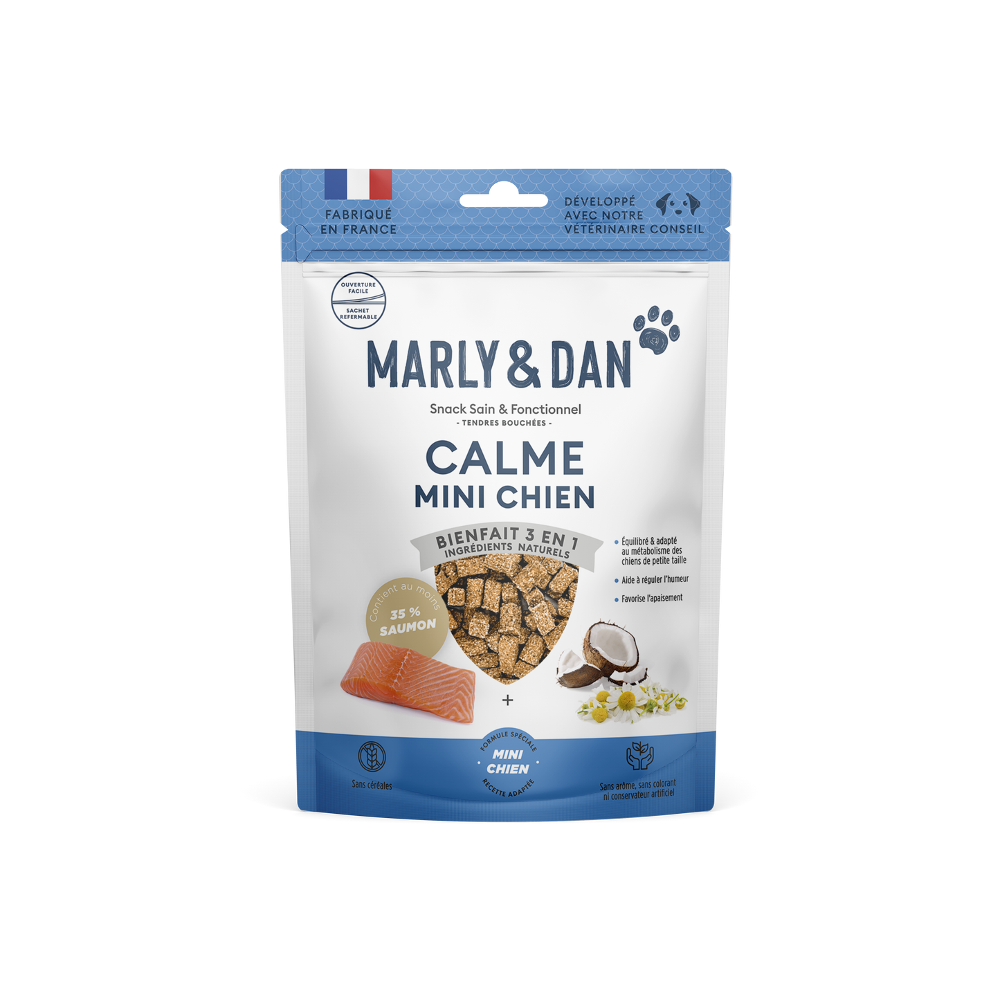 Friandises Marly & Dan Tendres bouchées « Calme » | Petit CHIEN | 50g