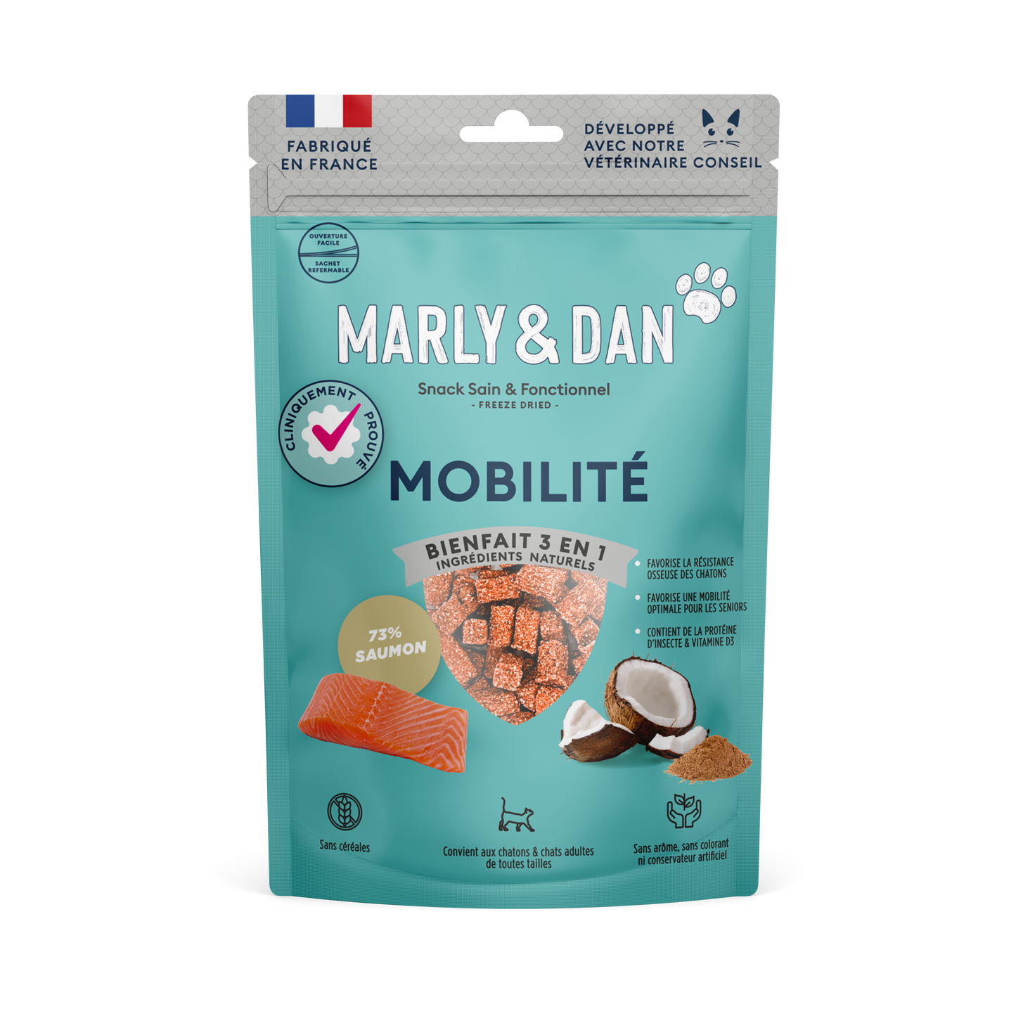 Friandises Marly & Dan Freeze Dried « Mobilité » | CHAT | 40g