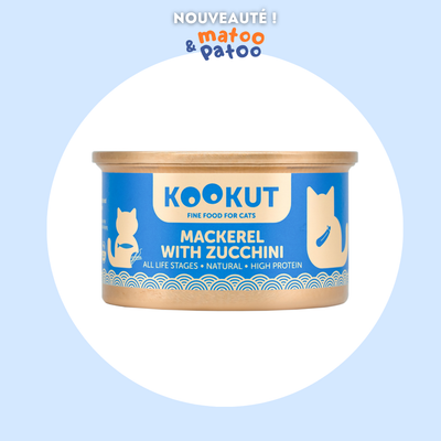 Pâtée naturelle au Maquereau avec courgette, Kookut | CHAT | 70g
