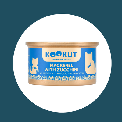 Pâtée naturelle au Maquereau avec courgette, Kookut | CHAT | 70g