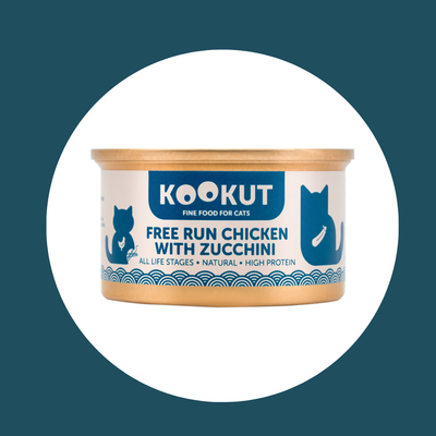 Pâtée naturelle au Poulet avec courgette, Kookut | CHAT | 70g