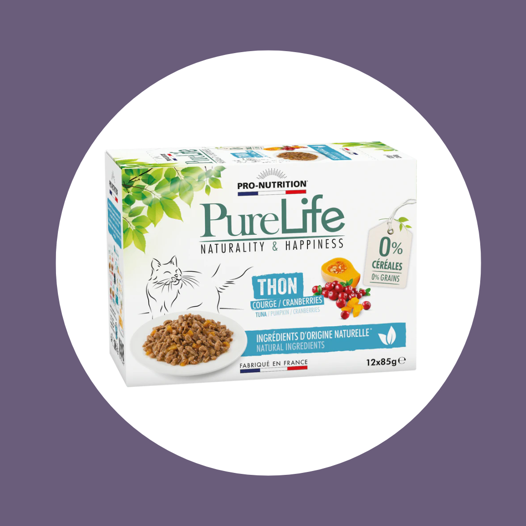 Pâtée pour chat au thon – PURE LIFE WET THON (x12 pochons)