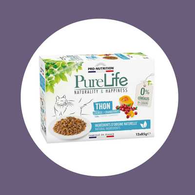 Pâtée pour chat au thon – PURE LIFE WET THON (x12 pochons)