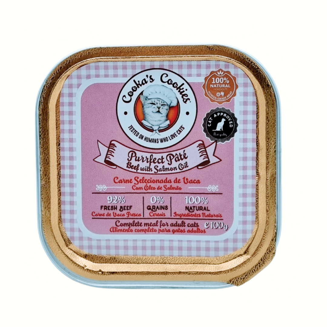 Pâtée pour chats Cooka's Cookies Bœuf et Saumon (100gr)