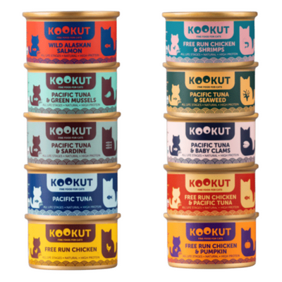 Pack Mensuel 30 Pâtées Kookut ● 100 % Poulet ● 100 % Poissons ● Panachage