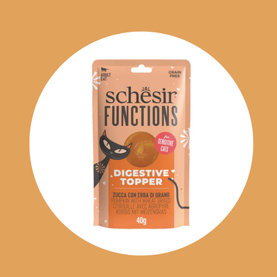 Schésir fonctions digestives TOPPER à la citrouille & herbe de blé | 40g | CHAT